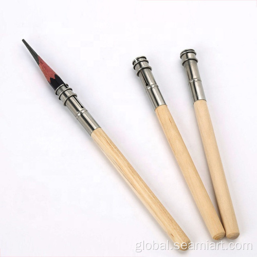 Stationery Dovetail Clip Adjustable Wooden Single Pole head Pencil Extender holder Factory